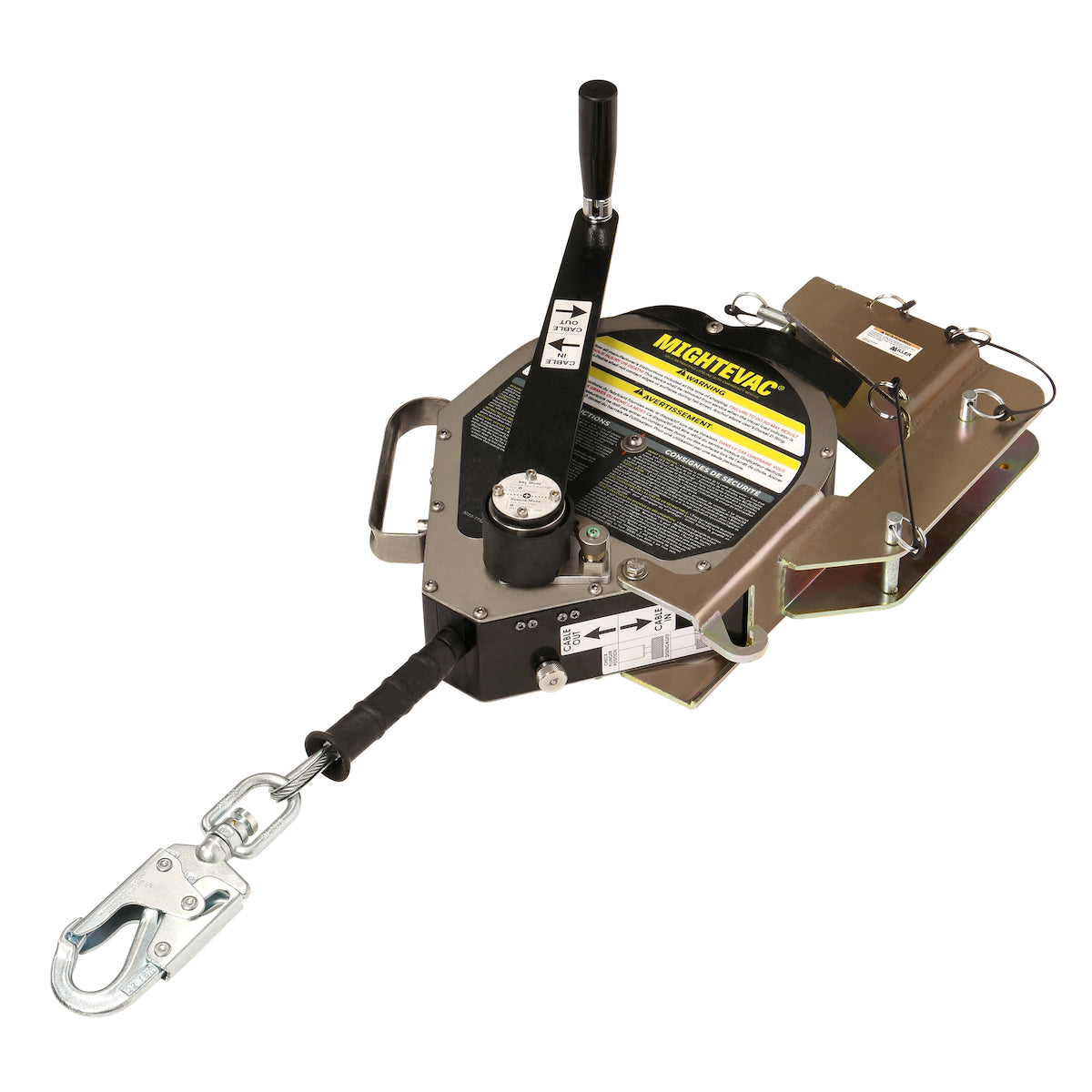Miller Self-Retracting Device Kit with Galvanized Steel Cable, Tripod Bracket and Pulley/Carabiner