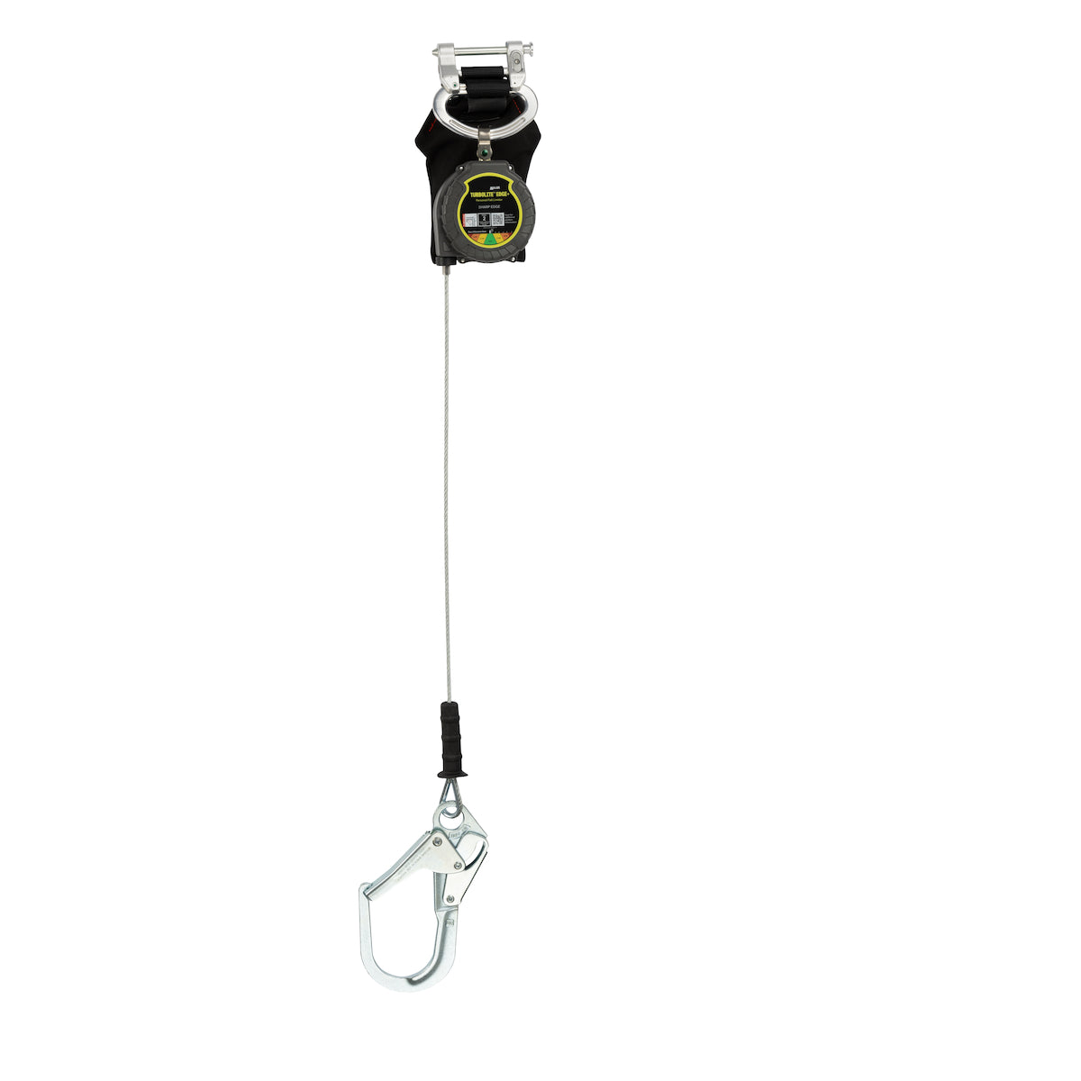 Miller Single Cable Edge Personal Fall Limiter with Aluminum Harness One Pin Connector and Aluminum Locking Rebar Hook – 6'