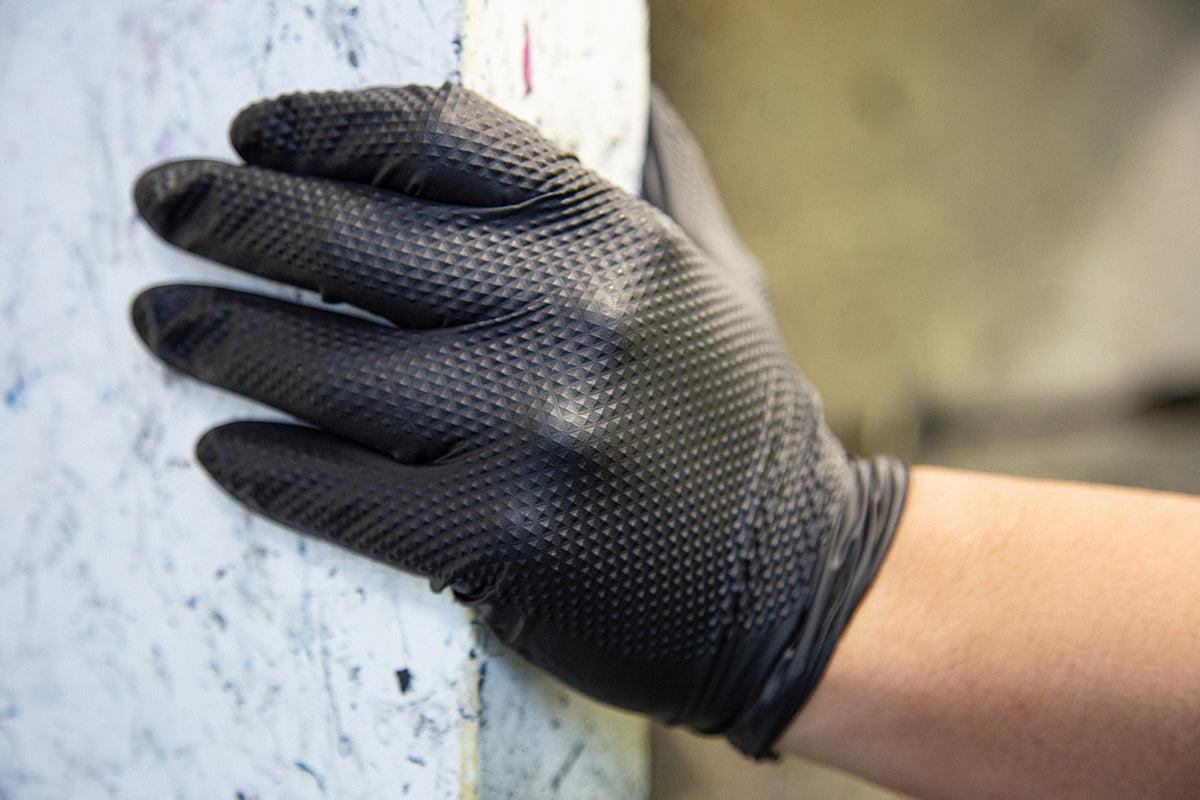 Super Grip Exam Grade Disposable Gloves with Diamond Grip Pattern