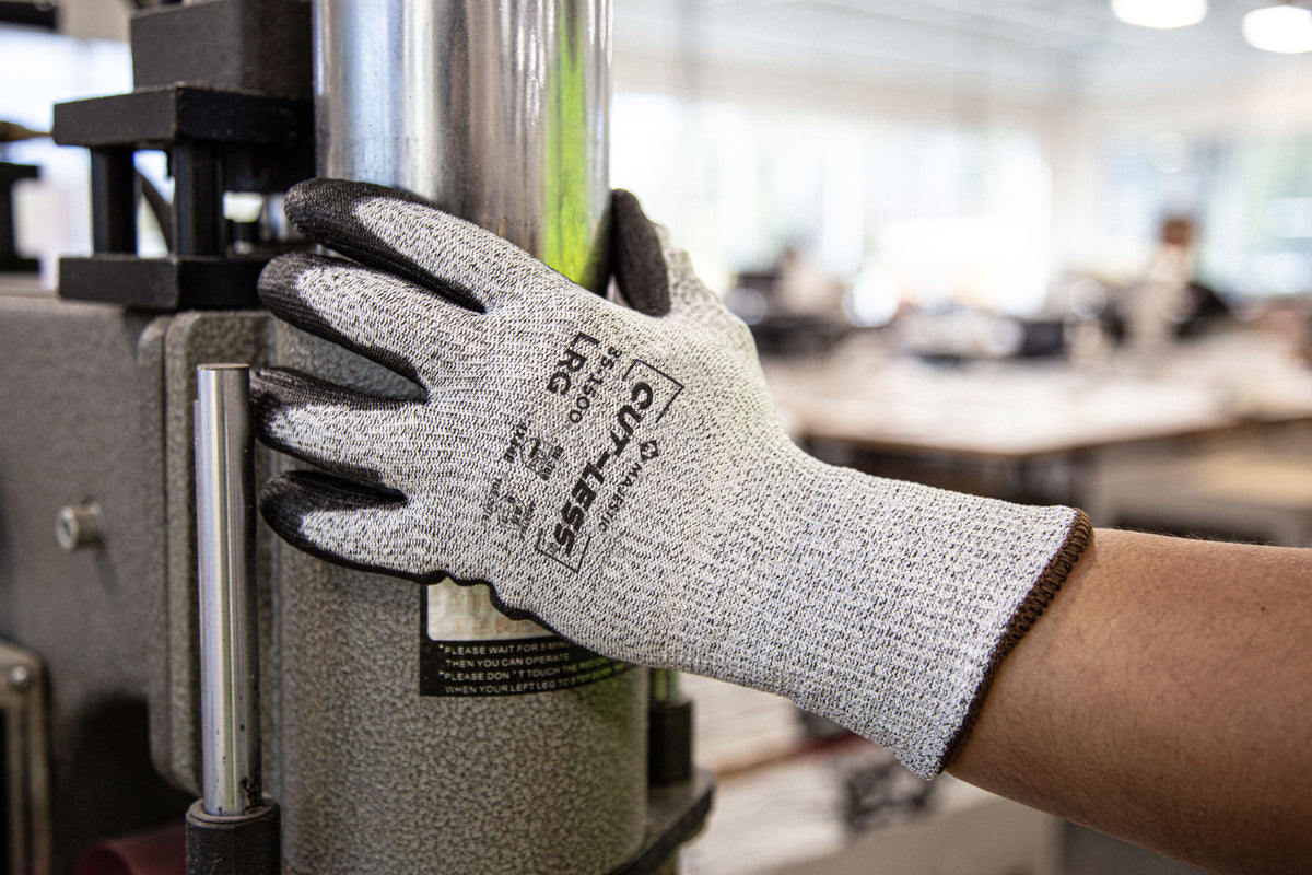 Cut-Less Korplex Glove with Polyurethane Palm, 13g, ANSI A5