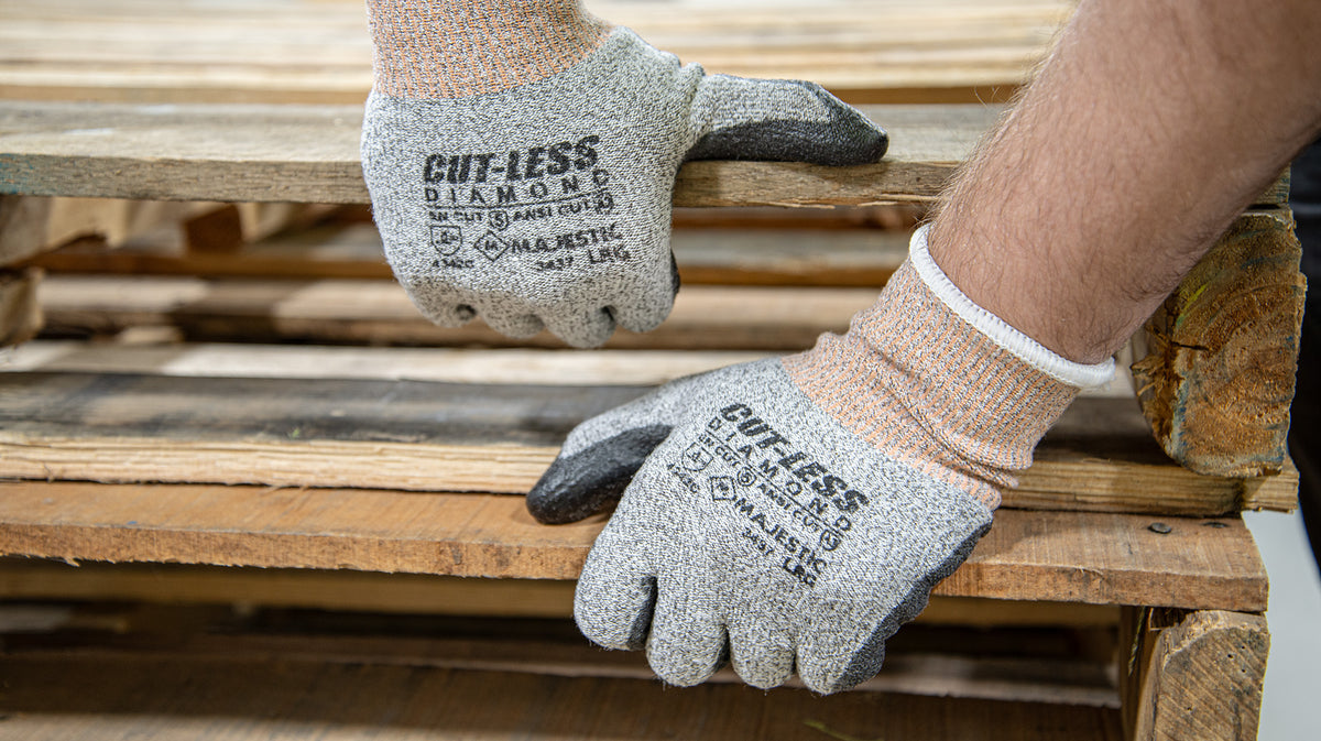 Cut-Less Dyneema Glove with Polyurethane Palm, 13g, ANSI A3
