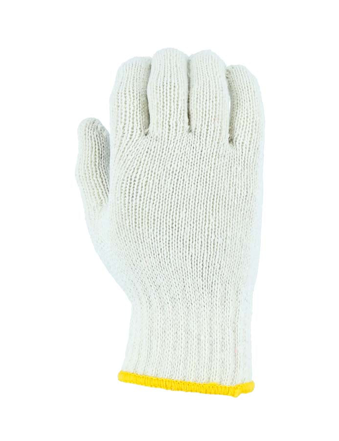 Heavyweight 100% Polyester String Knit Glove, White