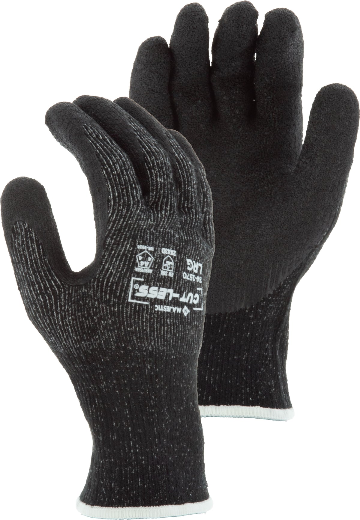Cut-Less Glove with Crinkle Latex Palm, 10g, ANSI A4