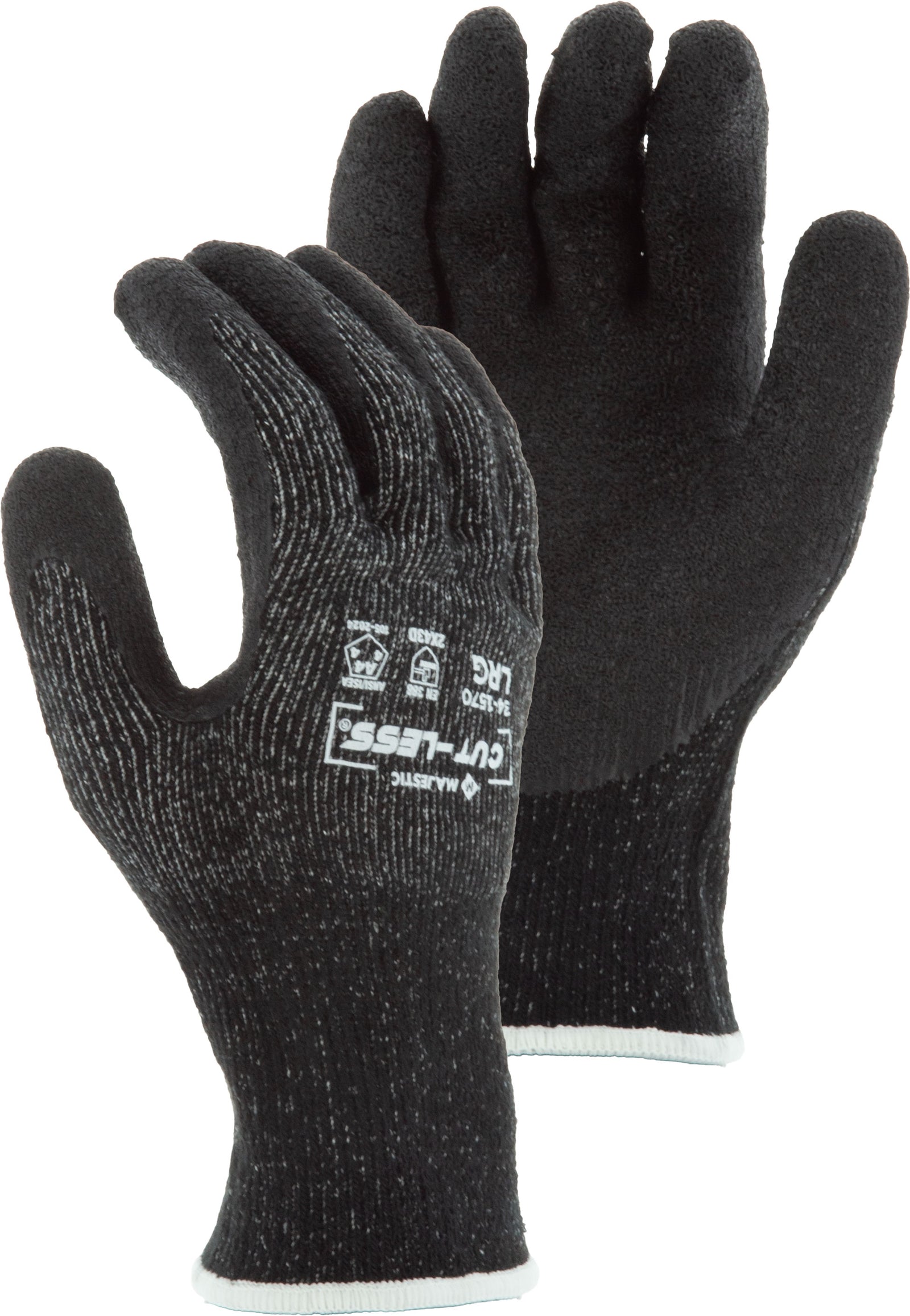 Cut-Less Glove with Crinkle Latex Palm, 10g, ANSI A4