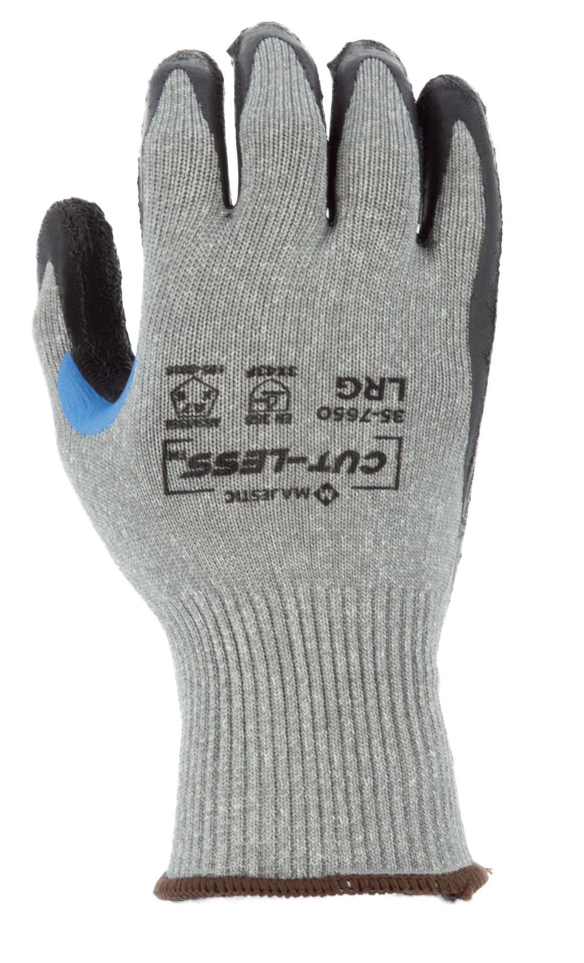 Cut-Less Korplex Glove with Crinkle Latex Palm, 13g, ANSI A7