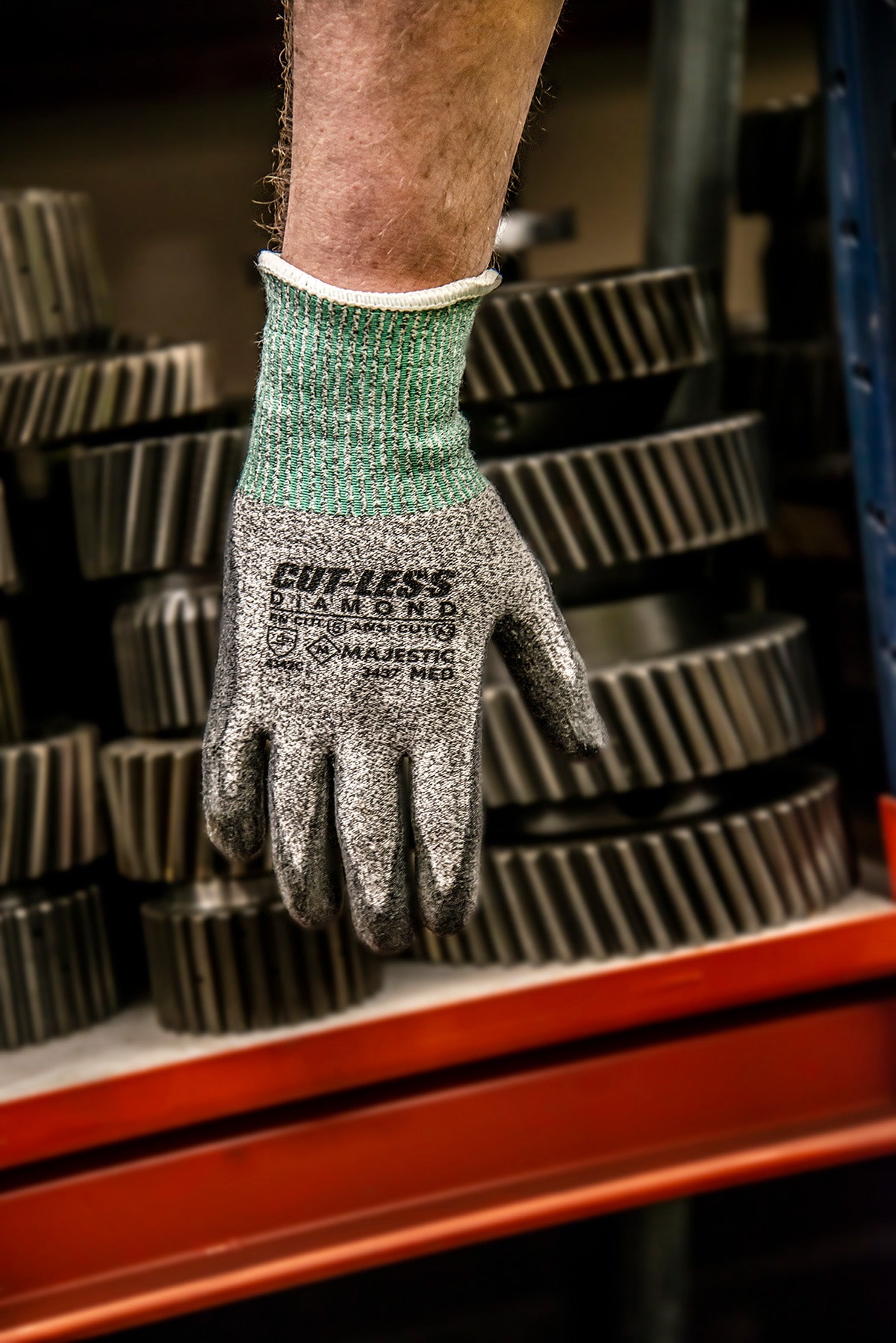 Cut-Less Dyneema Glove with Polyurethane Palm, 13g, ANSI A3