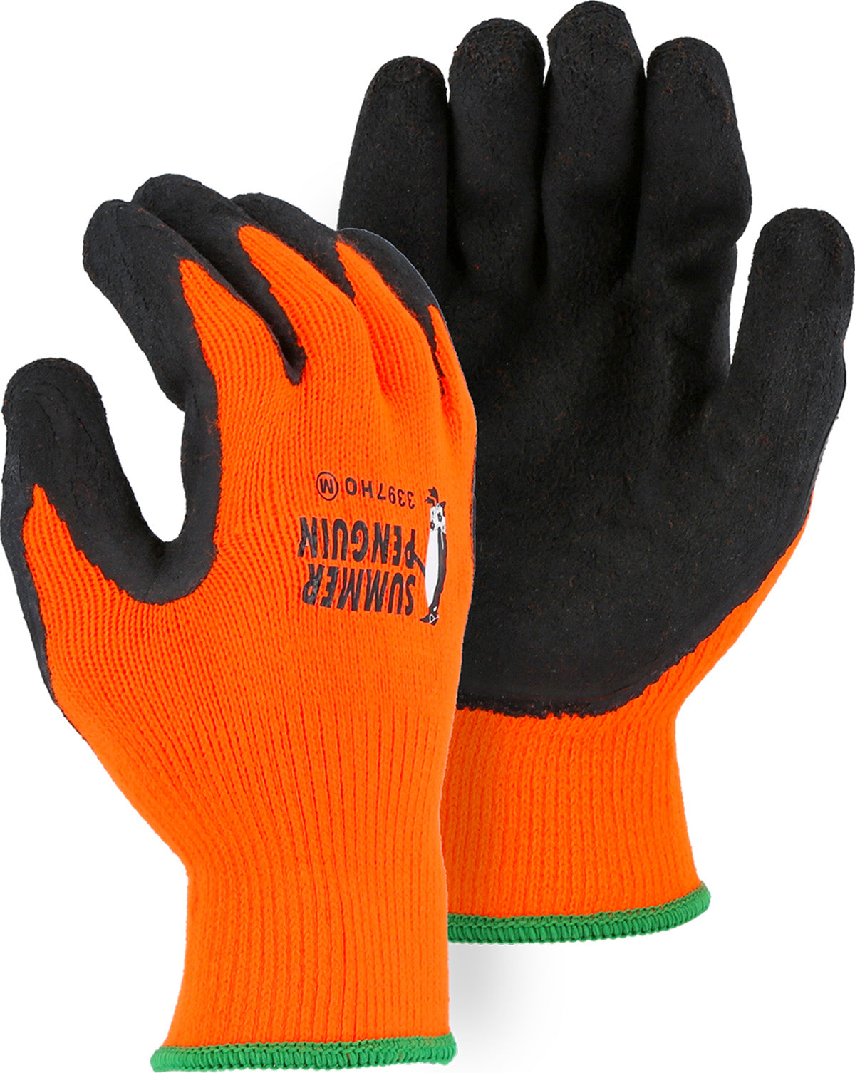 Summer Penguin Glove with Latex Palm Coating on Hi-Vis Orange Knit Liner