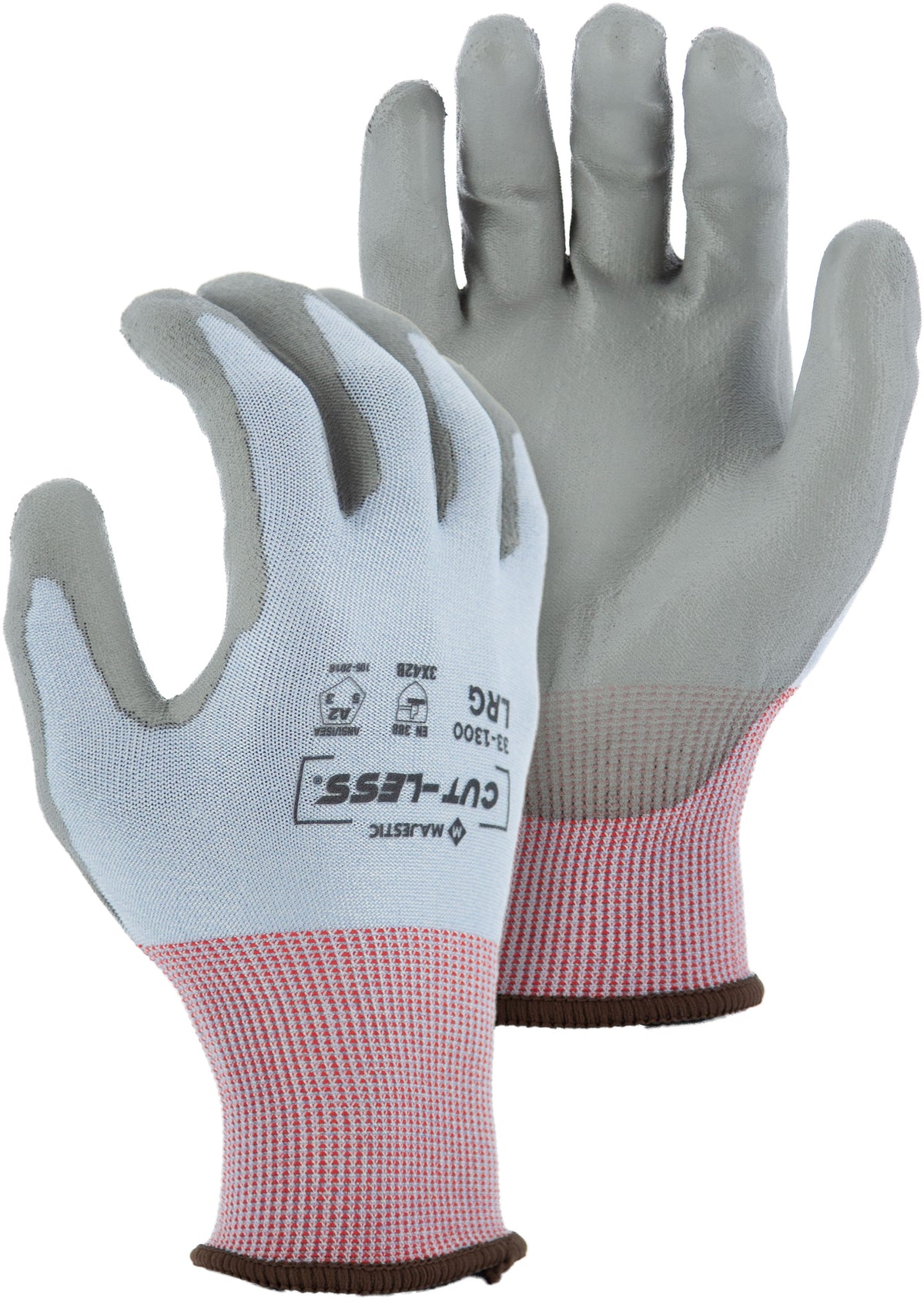 Cut-Less Korplex Glove with Polyurethane Palm, 18g, ANSI A2