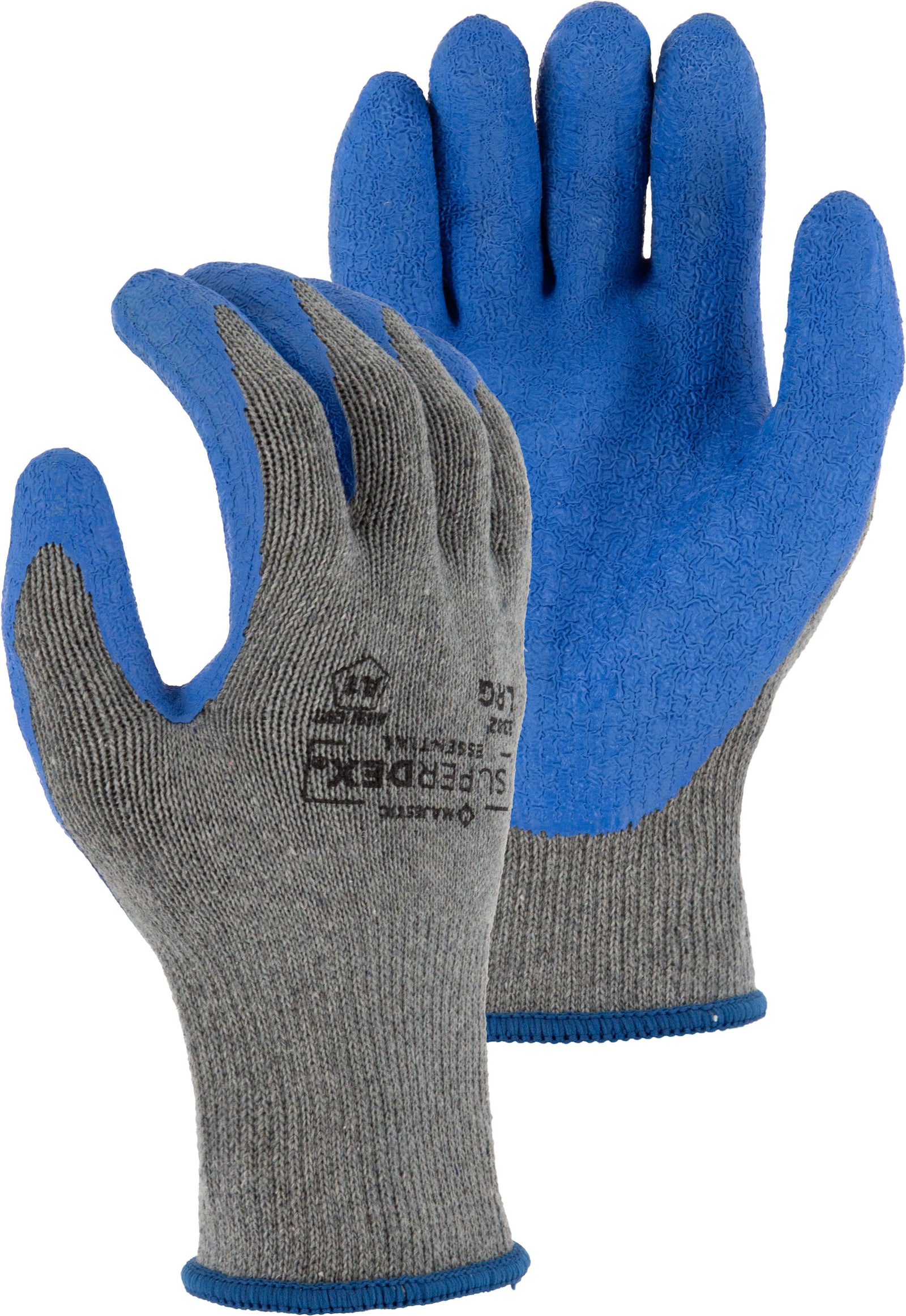 M-Safe Grip Glove with Wrinkled Latex Palm on Cotton/Poly Liner
