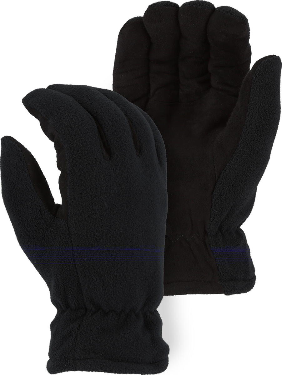 Deerskin Heatlok Winter Lined, Fleece Back, Drivers Glove, Black