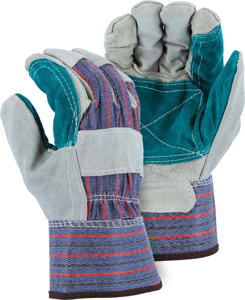 Split Cowhide Leather Palm Work Glove with Double Palm