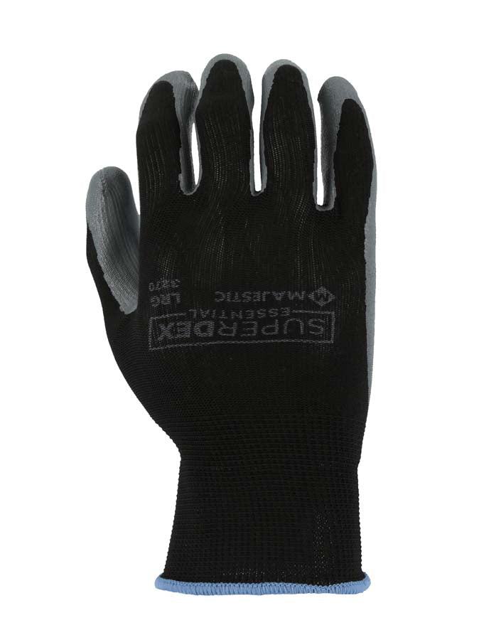 SuperDex Gray Nitrile Palm Dipped Glove on Recycled Nylon Liner