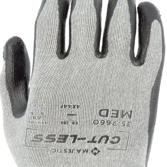 Cut-Less Korplex Glove with Flat Nitrile Palm, 13g, ANSI A9