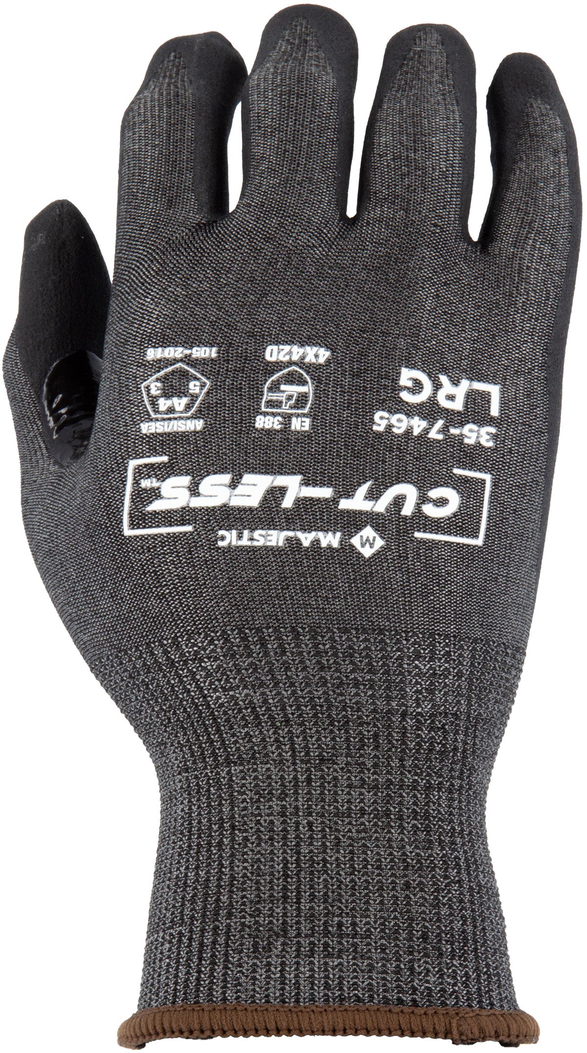 Cut-Less Korplex Glove with Foam Nitrile Palm, 18g, ANSI A4
