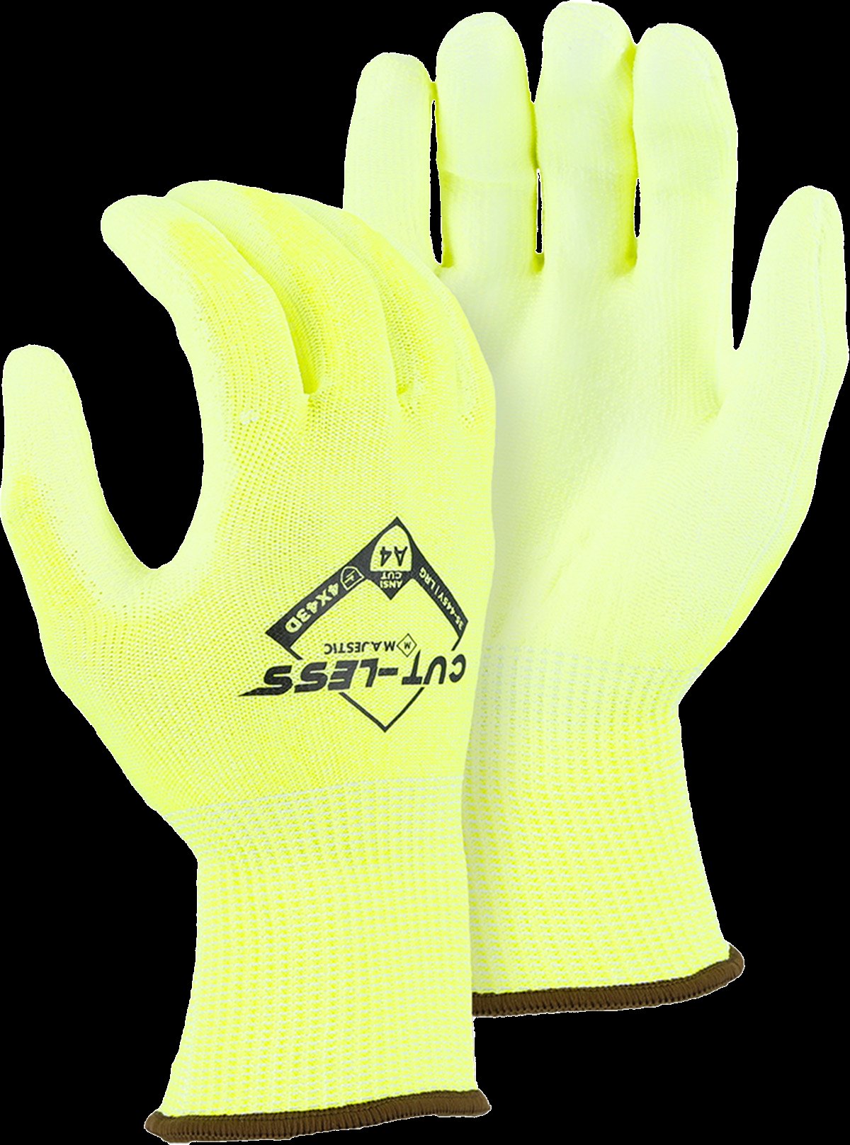 Cut-Less Korplex Glove with Polyurethane Palm, 13g, ANSI A4