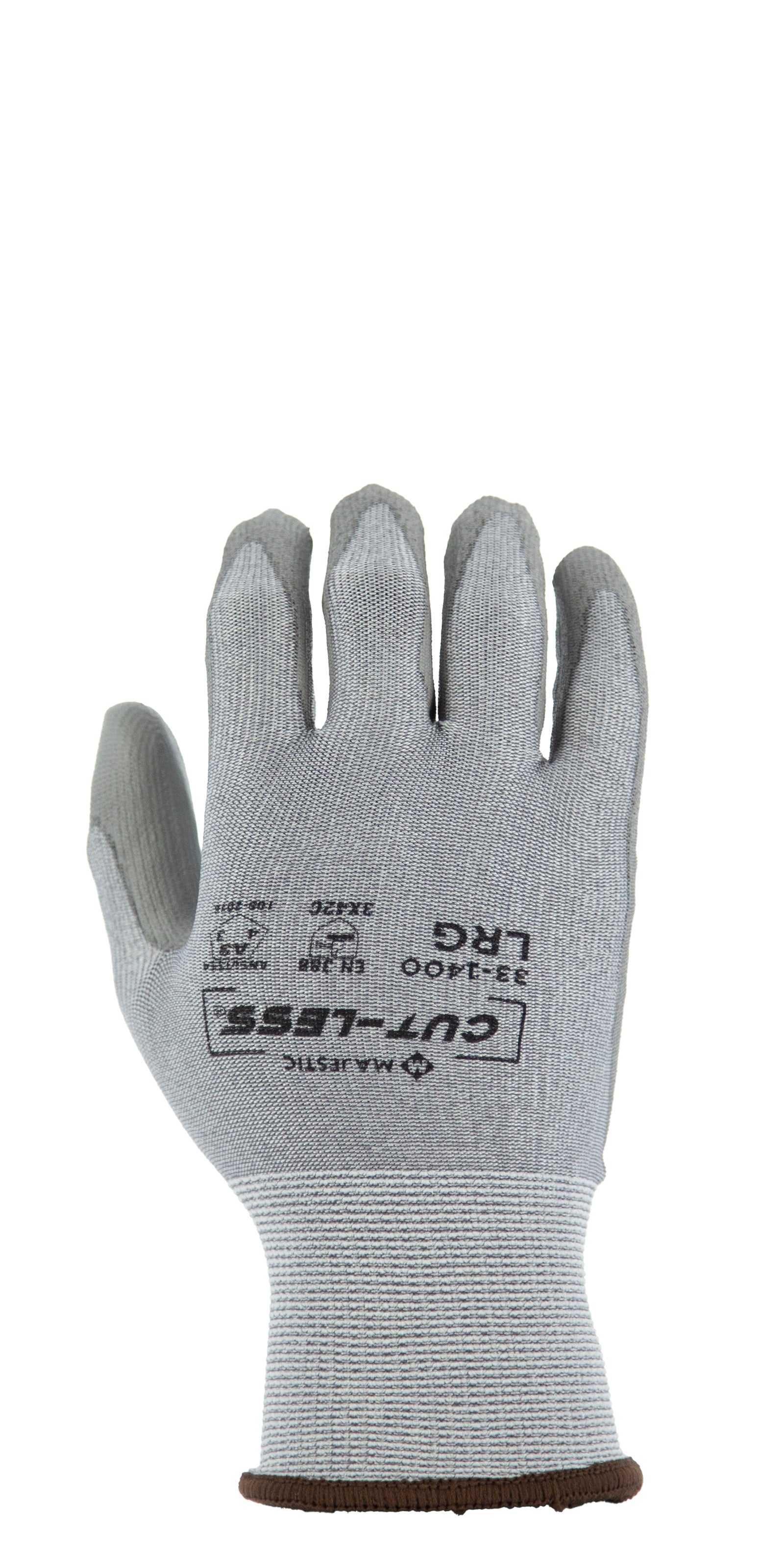 Cut-Less Korplex Glove with Polyurethane Palm, 15g, ANSI A3