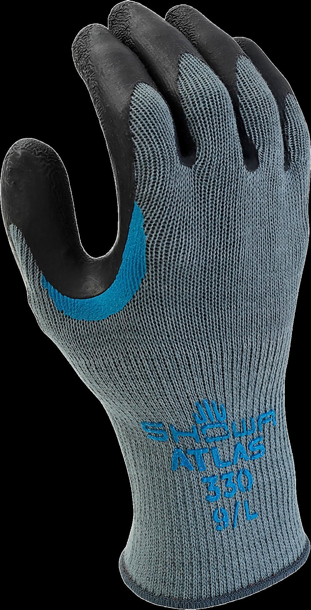 Atlas Wrinkled Latex Palm Coated Glove with Cotton/Poly Seamless Knit Liner