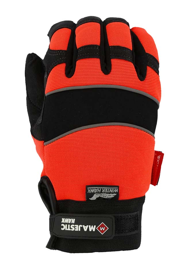 Winter Lined Armor Skin Mechanics Glove with High Visibility Knit Back