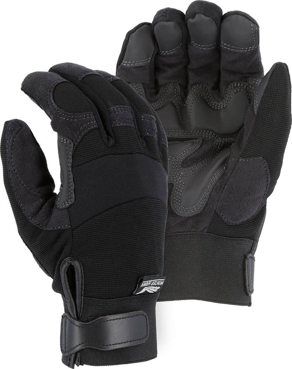 Winter Lined Armor Skin Mechanics Glove with PVC Double Palm and Heatlok Lining
