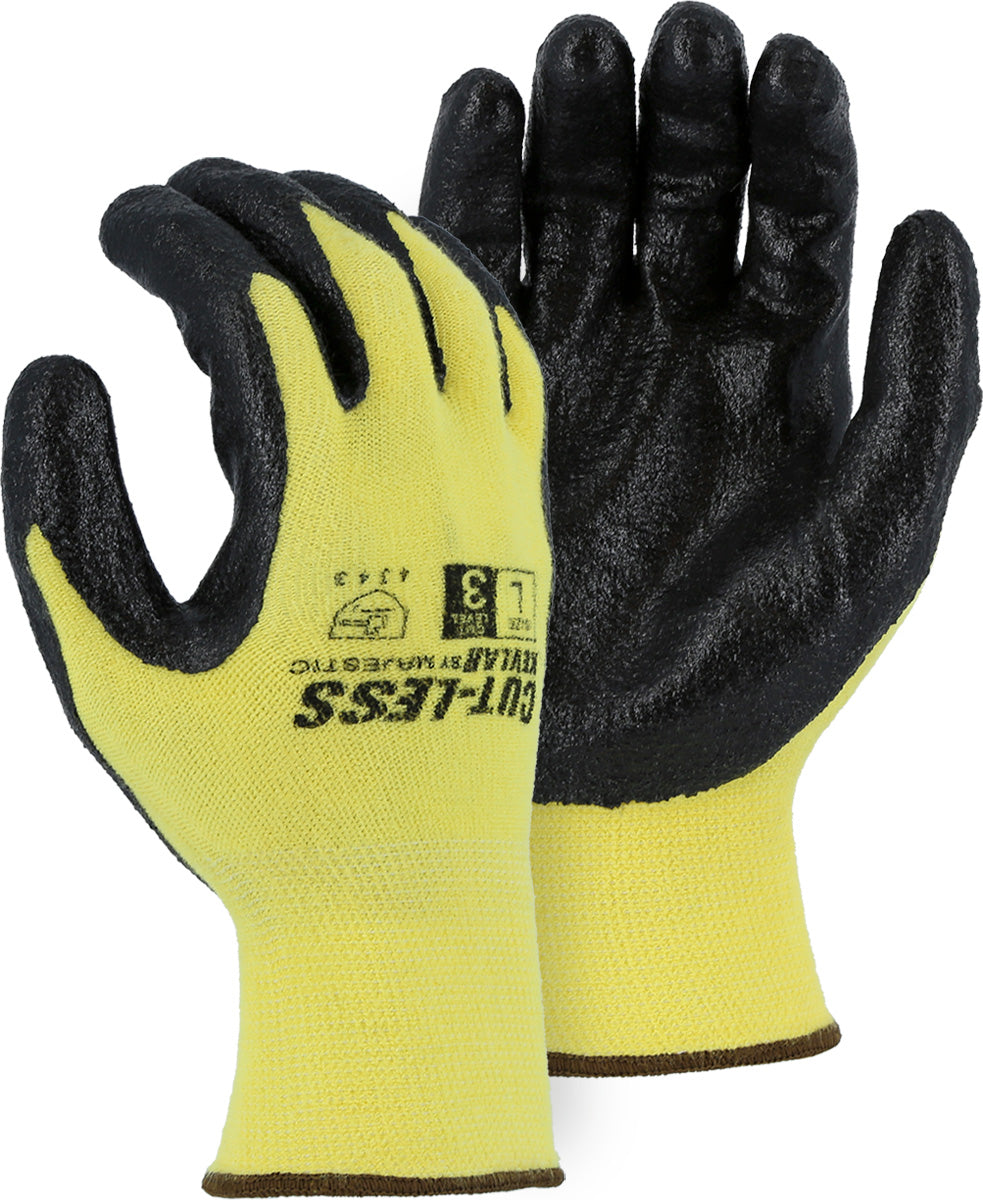 Cut-Less Kevlar Glove with Foam Nitrile Palm, 13g, ANSI A2