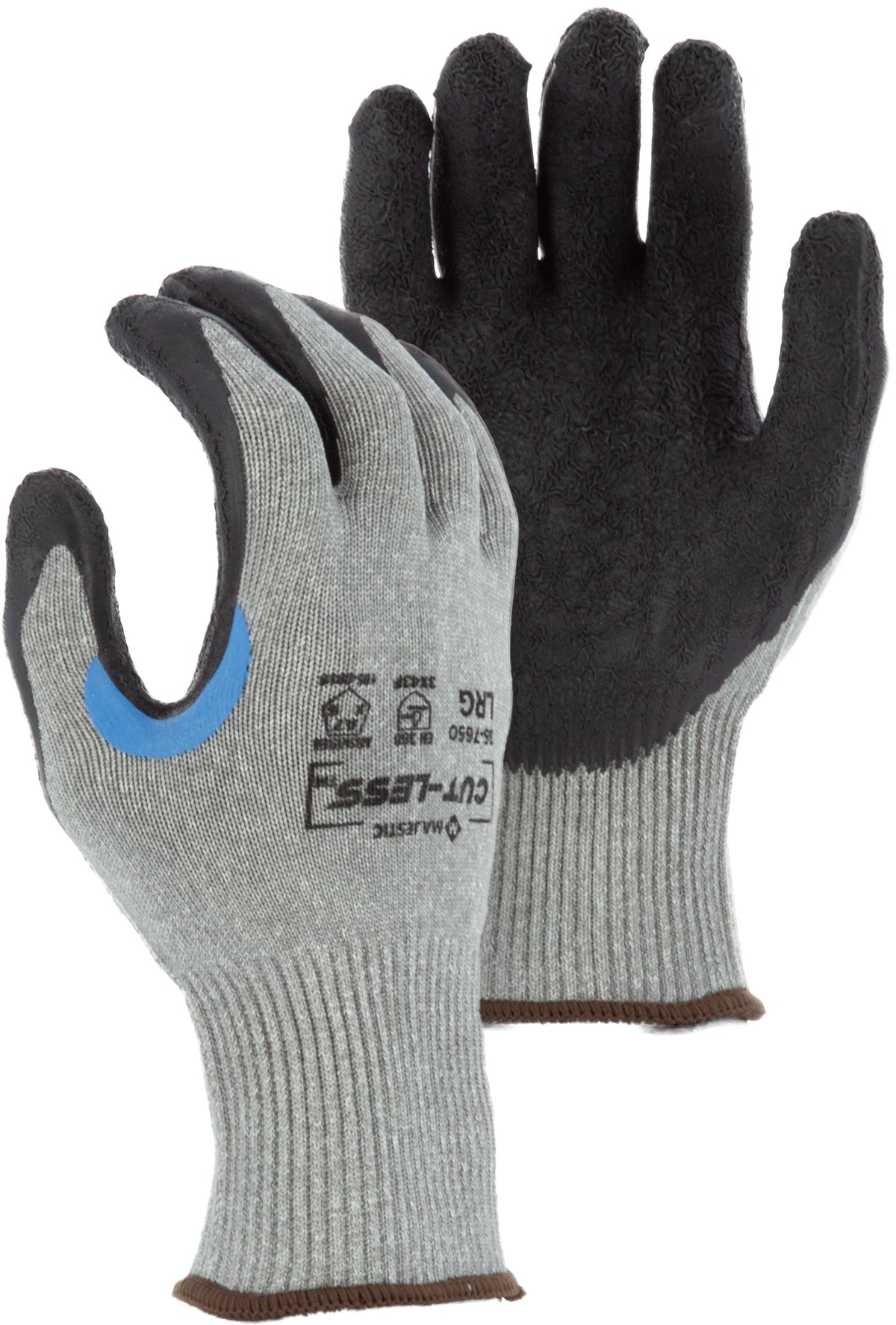 Cut-Less Korplex Glove with Crinkle Latex Palm, 13g, ANSI A7