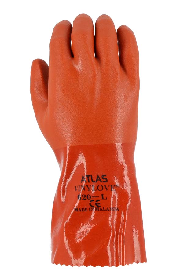 Atlas Double Dipped 12” PVC Glove with Interlock Liner