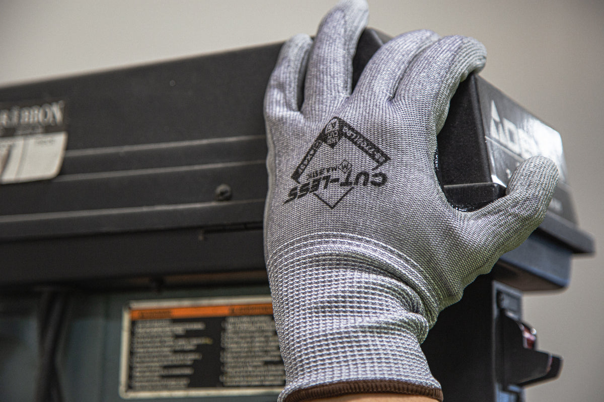Cut-Less Korplex Glove with Polyurethane Palm, 13g, ANSI A7