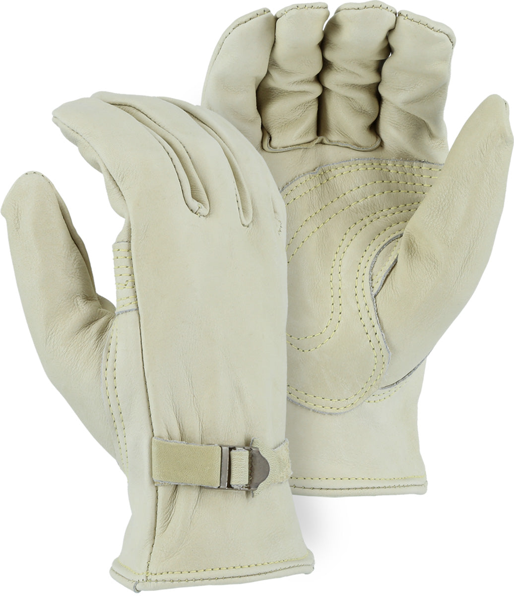 AB-Grade Cowhide Drivers Glove with Metal Buckle
