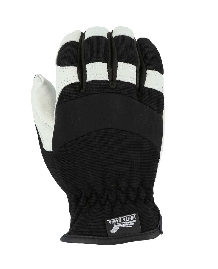 White Eagle Mechanics Glove with Grain Goatskin Palm and Knit Back