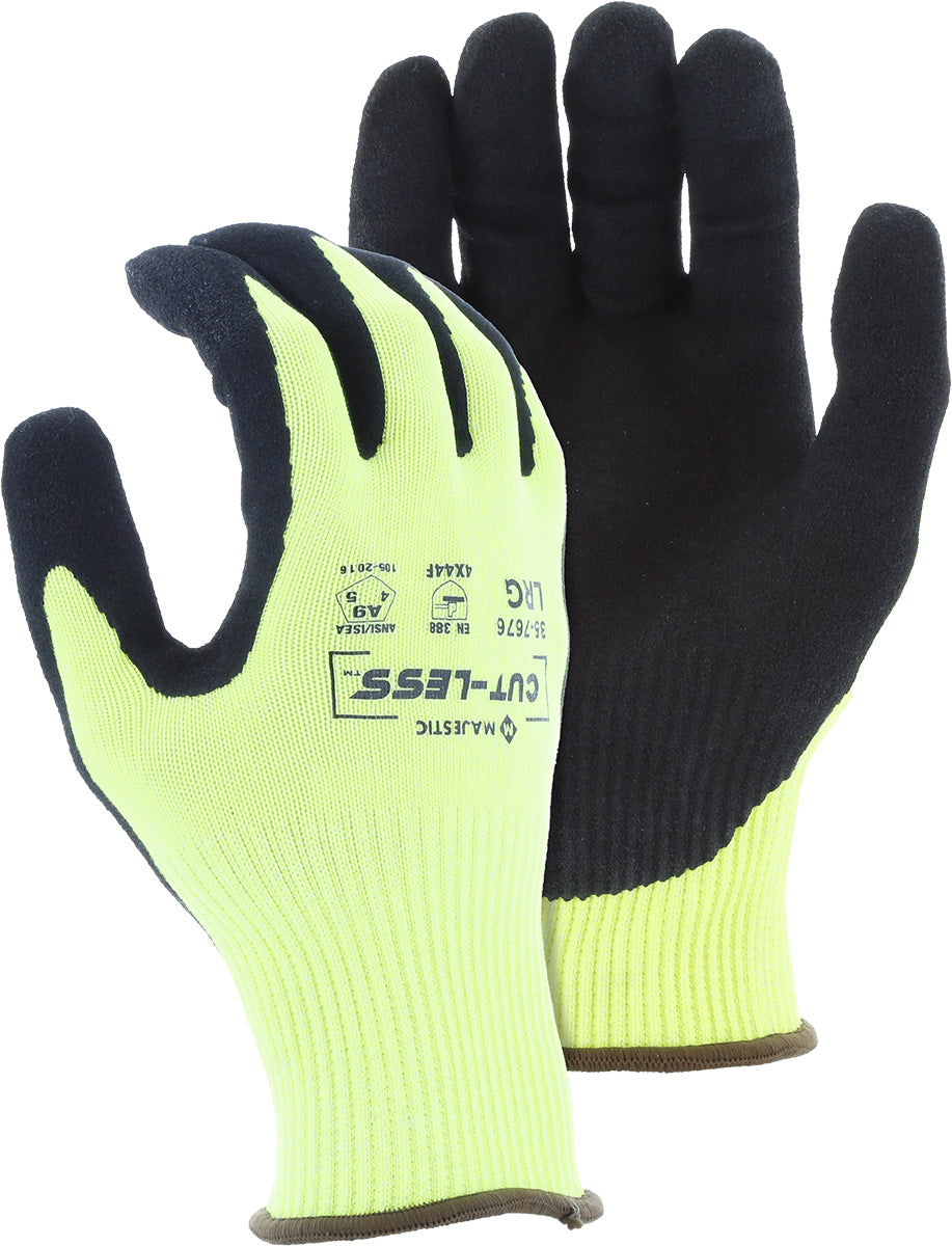 Cut-Less Korplex Glove with Sandy Nitrile Palm, 13g, ANSI A9