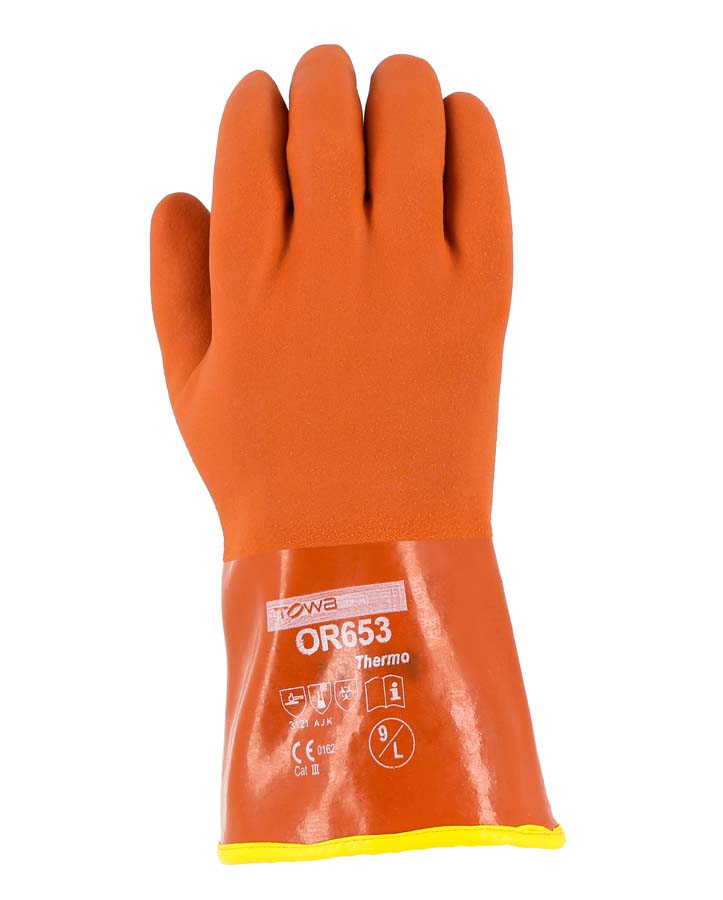 Winter Lined PVC Double Dipped Glove on Seamless Knit Shell with Removable Liner