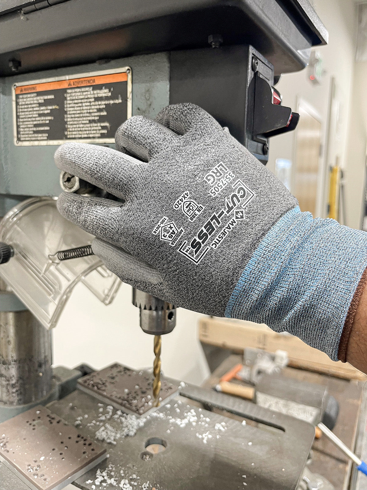 Cut-Less Korplex Glove with Polyurethane Palm, 18g, ANSI A5