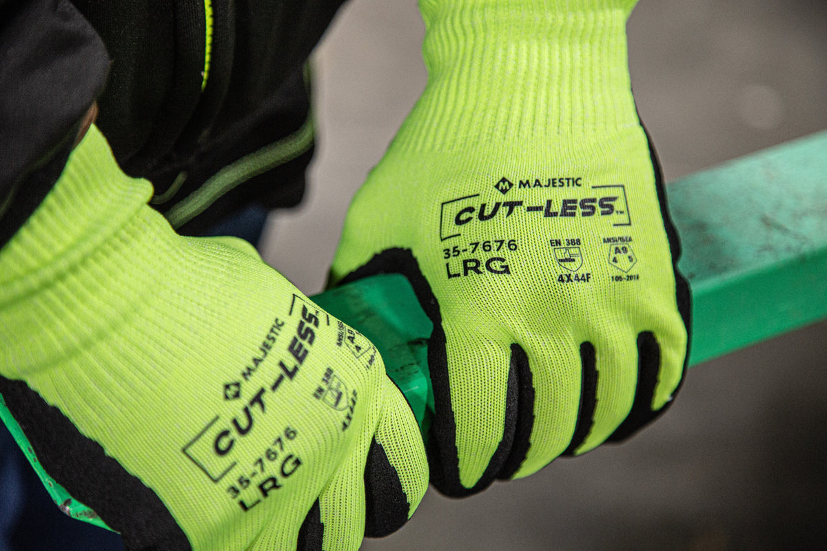 Cut-Less Korplex Glove with Sandy Nitrile Palm, 13g, ANSI A9