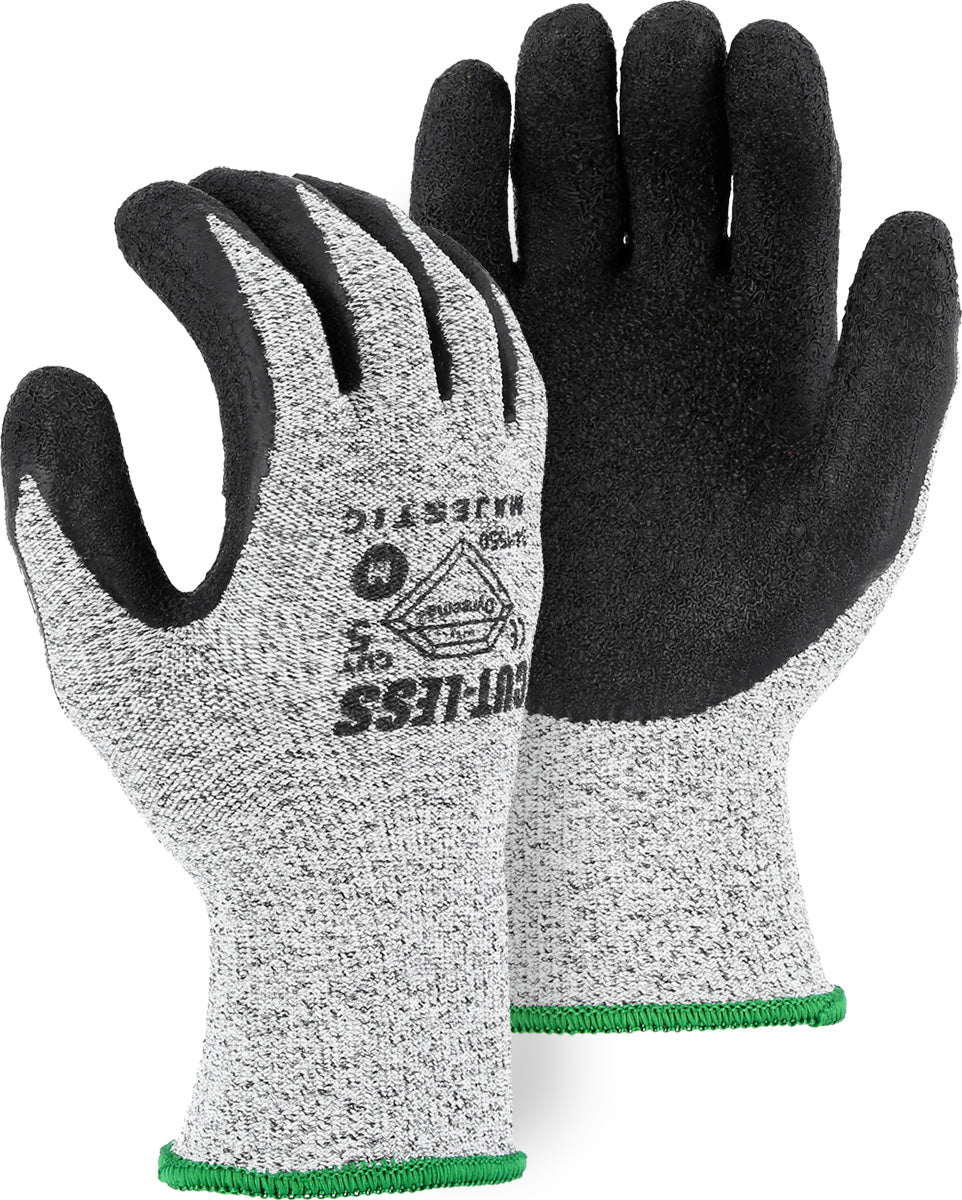 Cut-Less Dyneema Glove with Crinkle Latex Palm, 10g, ANSI A3