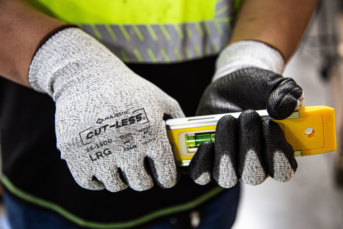 Cut-Less Korplex Glove with Polyurethane Palm, 13g, ANSI A5