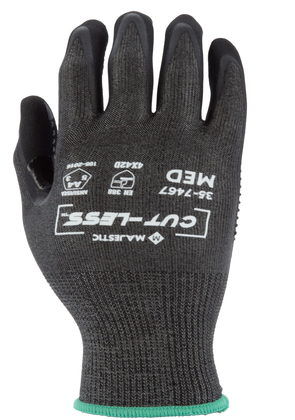 Cut-Less Korplex Glove with Nitrile Dotted Palm, ANSI A4