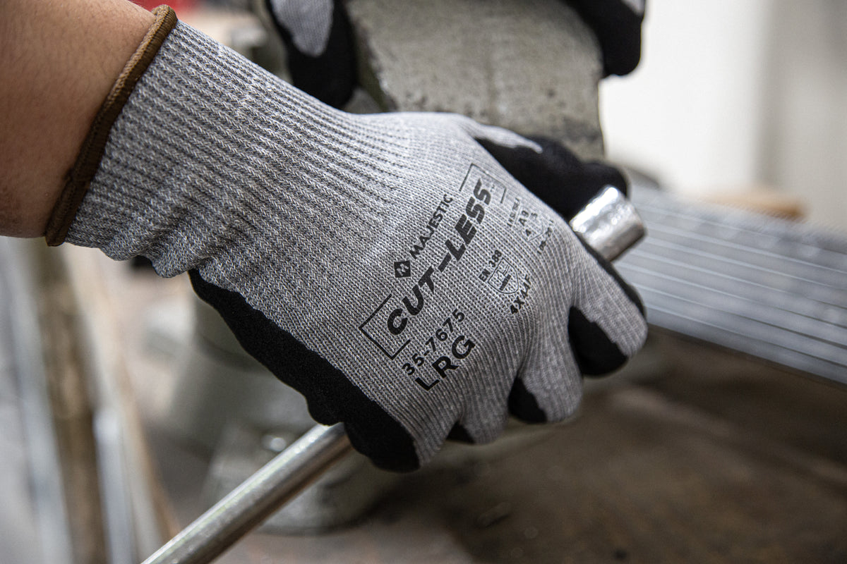 Cut-Less Korplex Glove with Sandy Nitrile Palm, 13g, ANSI A9
