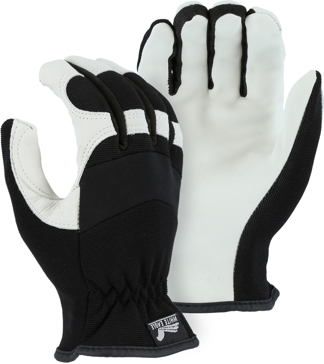White Eagle Mechanics Glove with Grain Goatskin Palm and Knit Back
