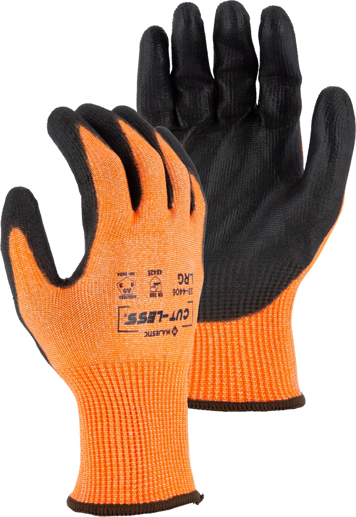 Cut-Less Korplex Glove with Polyurethane Palm, 13g, ANSI A5