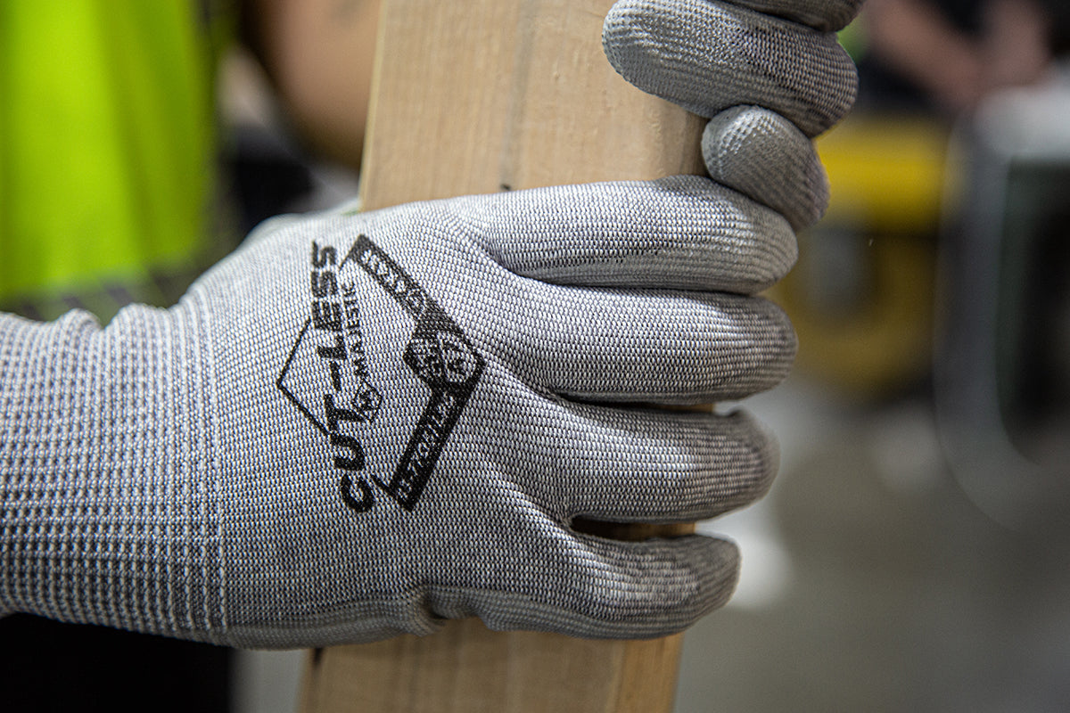 Cut-Less Korplex Glove with Polyurethane Palm, 13g, ANSI A7