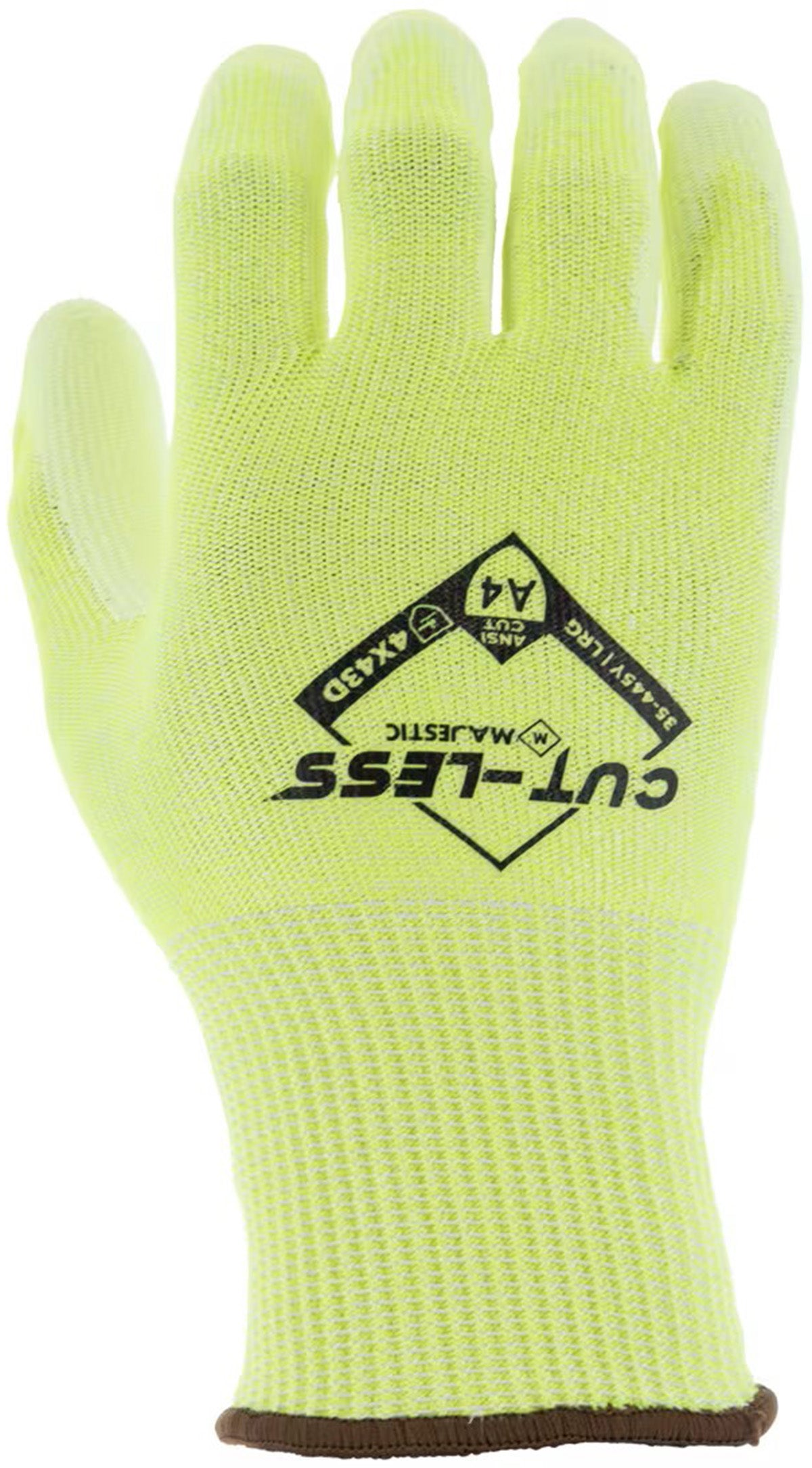 Cut-Less Korplex Glove with Polyurethane Palm, 13g, ANSI A4