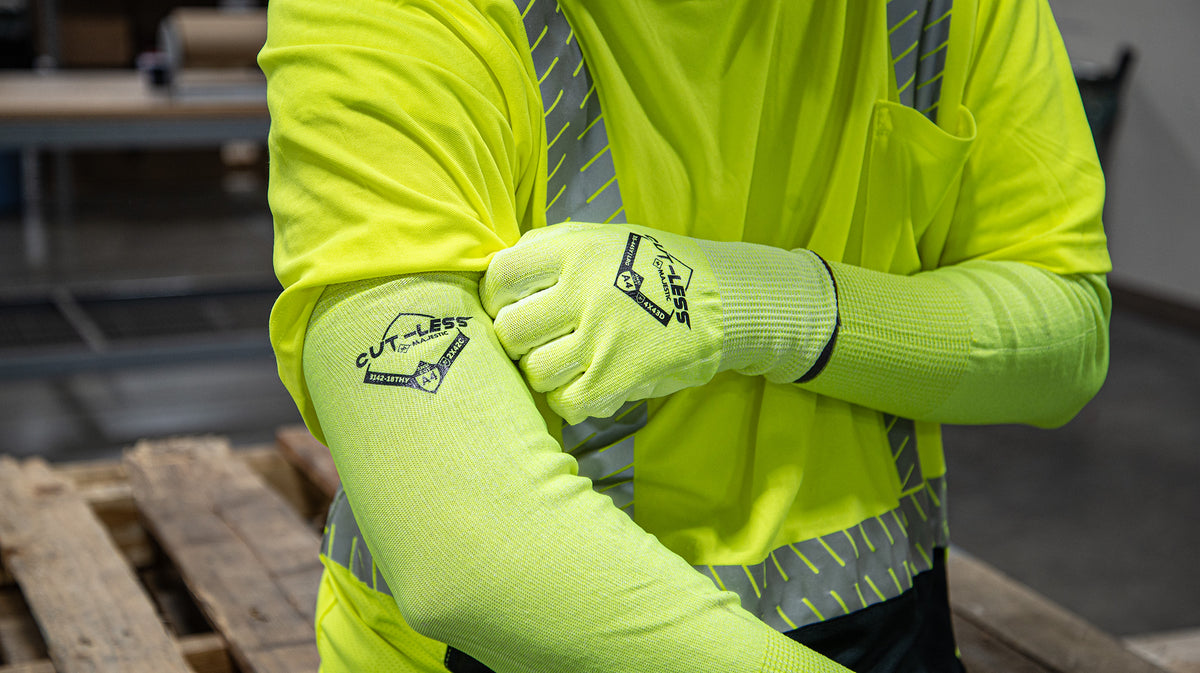 Cut-Less Korplex Cut Resistant Sleeves w/ Thumb Hole, ANSI A4