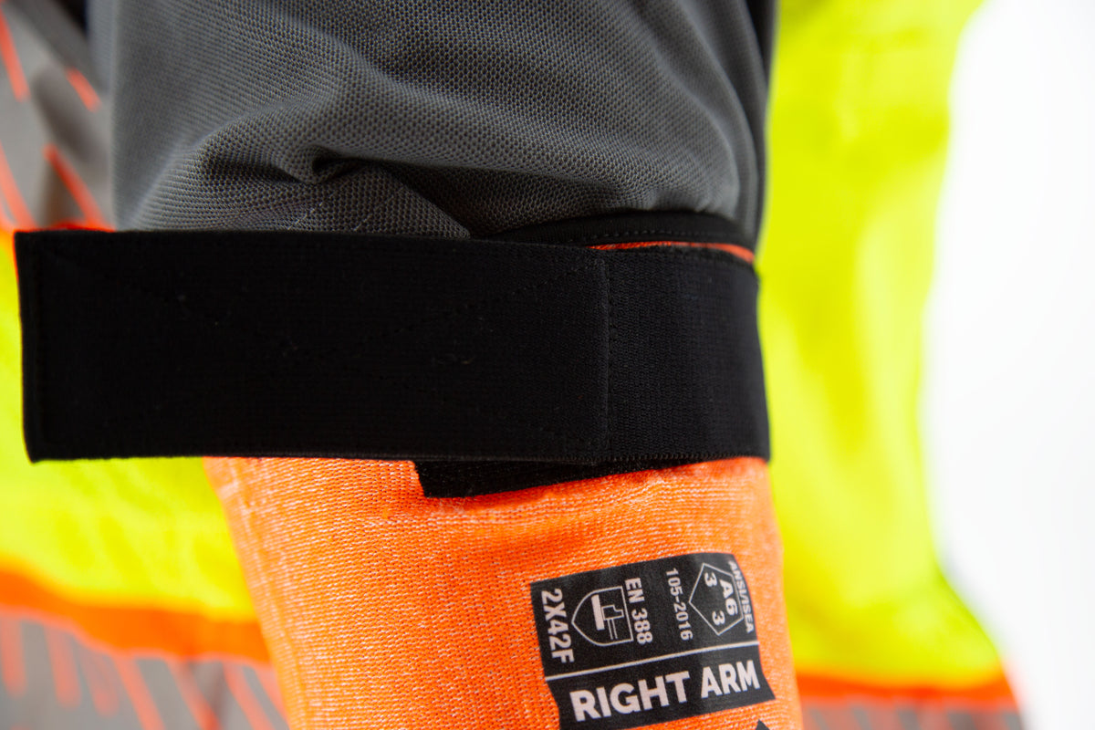 Cut-less Korplex Cut Resistant Sleeve with Hook & Loop Closure, ANSI A6