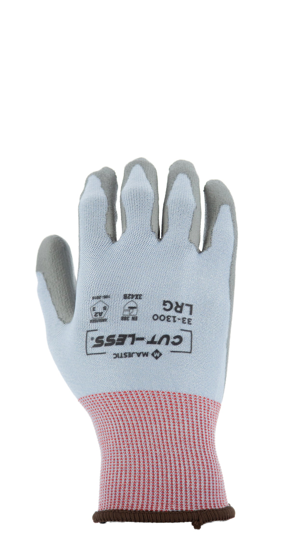 Cut-Less Korplex Glove with Polyurethane Palm, 18g, ANSI A2