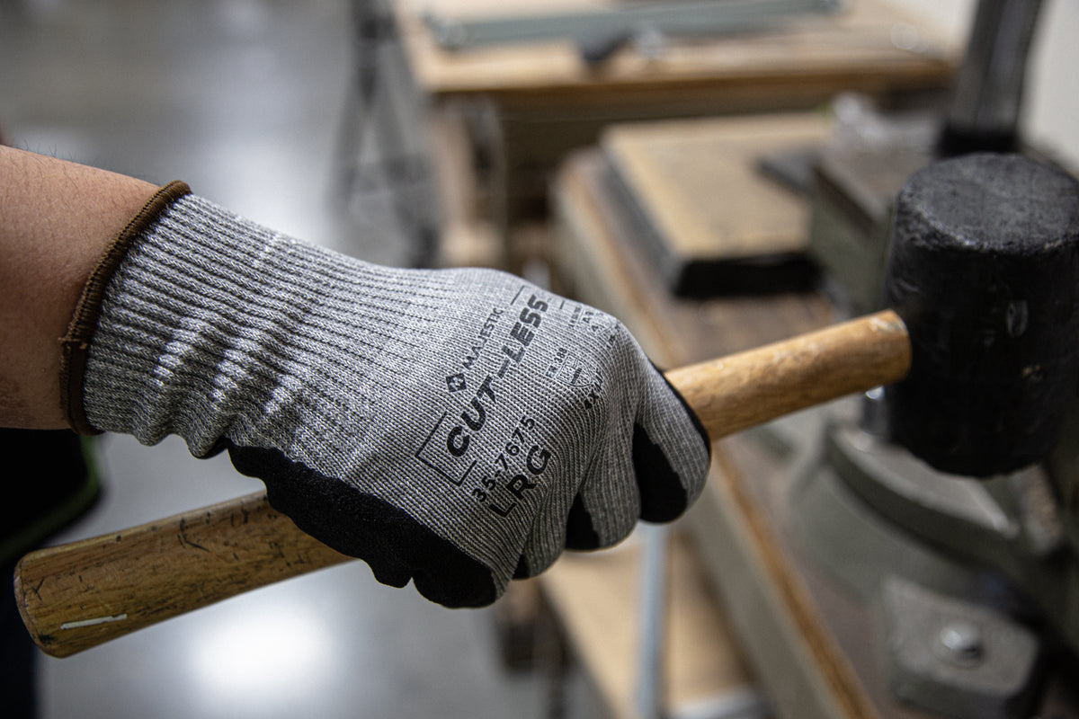 Cut-Less Korplex Glove with Sandy Nitrile Palm, 13g, ANSI A9