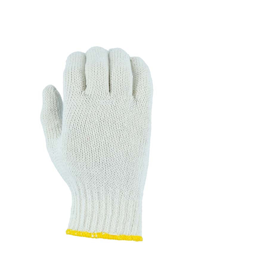 Heavyweight Cotton/Poly String Knit Glove, White