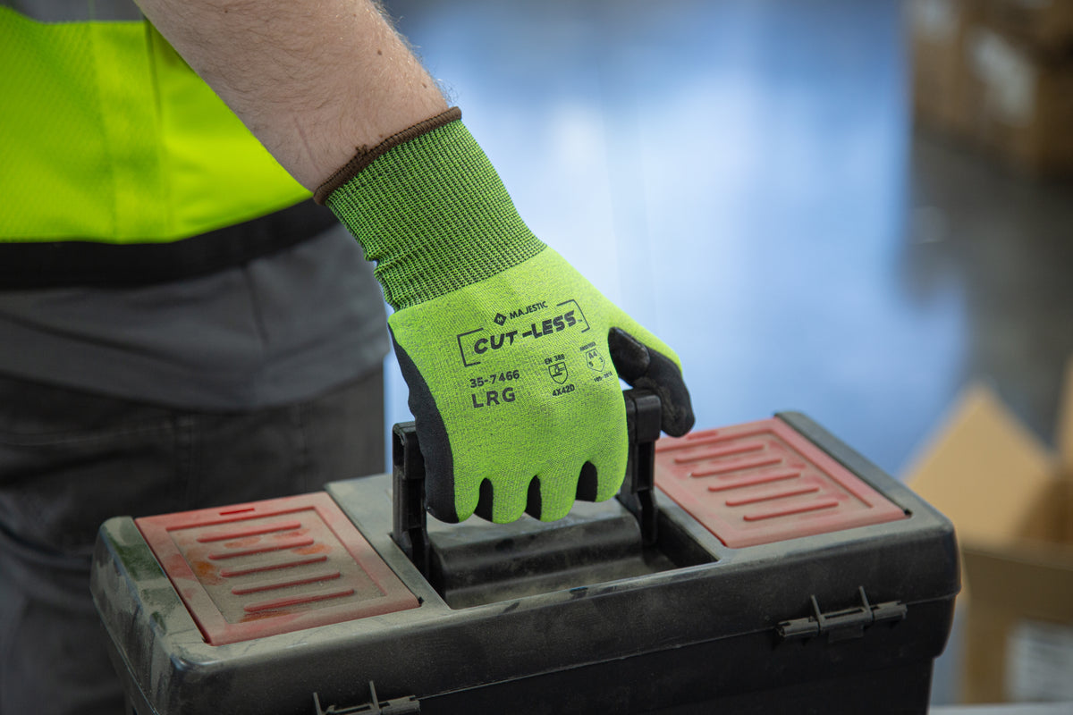 Cut-Less Korplex Glove with Premium Foam Palm, 18g, ANSI A4