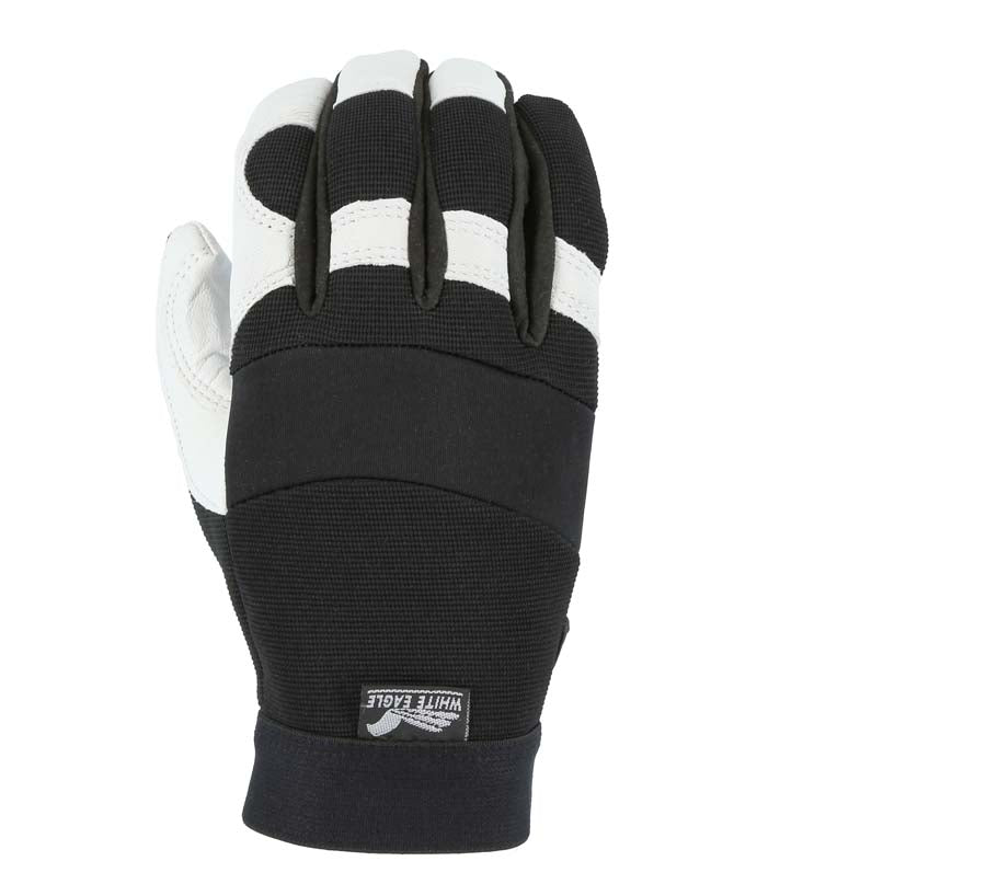 White Eagle Mechanics Glove with Grain Goatskin Palm and Knit Back