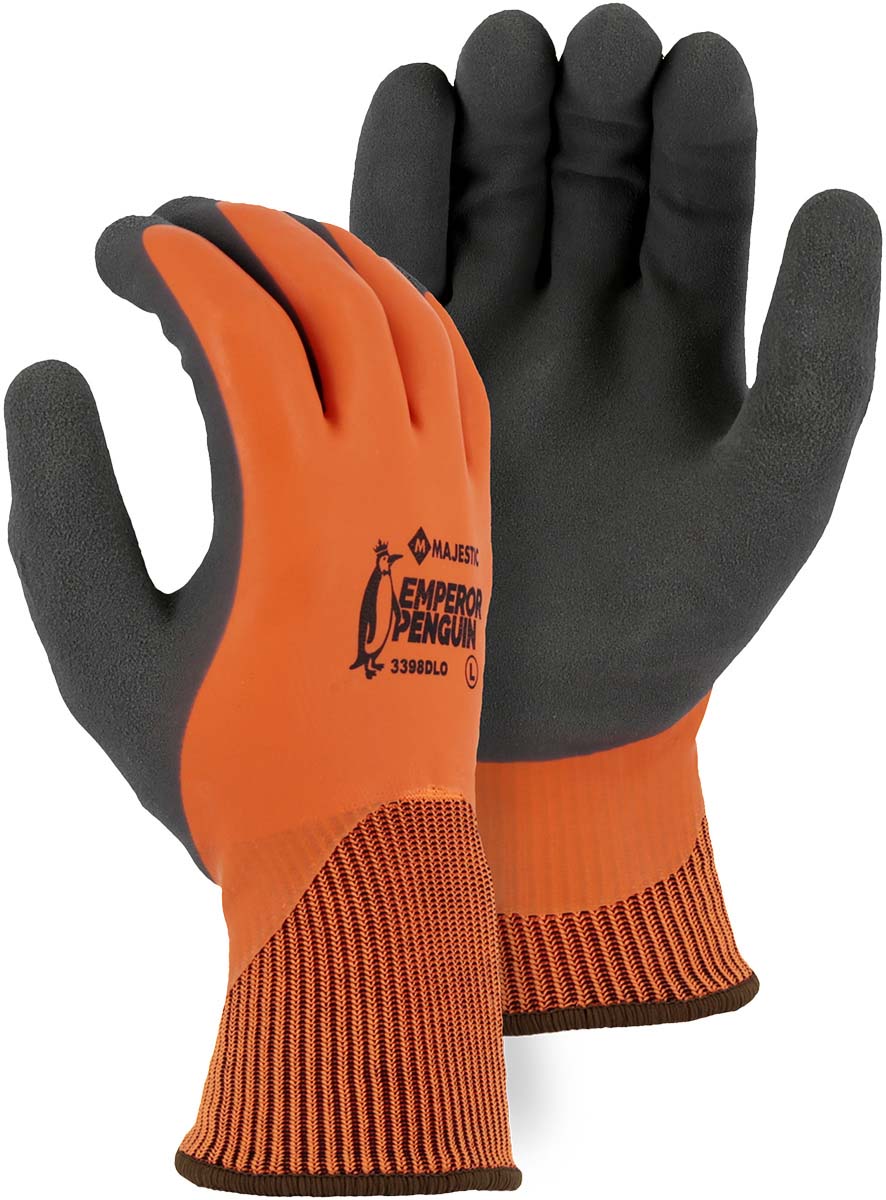 Emperor Penguin Winter Lined Nylon Glove with Closed-Cell Latex Dip and Sandy Latex Palm