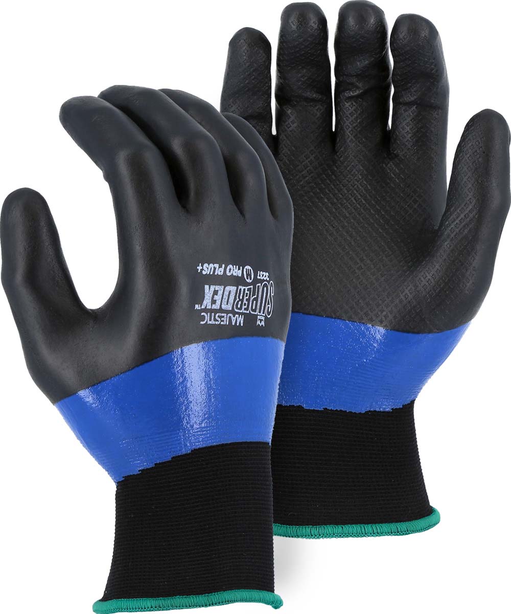 SuperDex 3/4 Micro Foam Glove Over Closed Cell Full Nitrile Dip on Polyester Shell